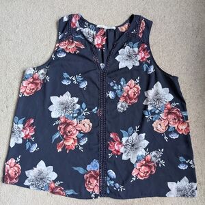 Collective Concepts floral sleeveless blouse size 2x